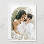 Minimale Trouwboog Save The Date Fotokaart (Voorkant)