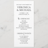 Minimale Trouwceremonie Programma Sjabloon (Voorkant)