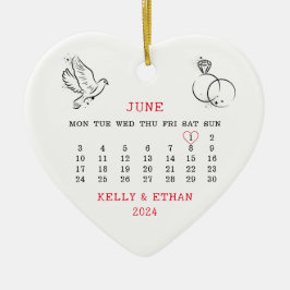 Minimale trouwdatum getrouwd 2024 keramisch ornament