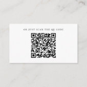 Minimale trouwdetails + QR-code | Eenvoudig script Informatiekaartje (Achterkant)
