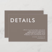 Minimale trouwdetails uitnodiging (Voorkant / Achterkant)