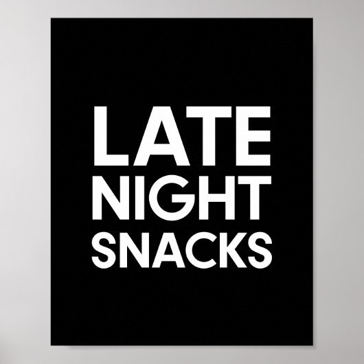 Minimale trouwe nachtsnacks trouwbord poster (Voorkant)
