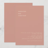 Minimale trouwe Roos voor schrijfmachine Kaart (Voorkant / Achterkant)