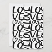 Minimale trouwfeestdinerparty kaart (Achterkant)