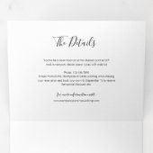 Minimale trouwfoto met RSVP en details Drieluik Uitnodiging (Binnenzijde eerst)