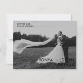 Minimale trouwfoto save the date-kaarten (Voorkant)