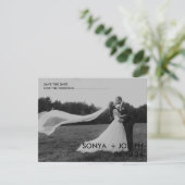 Minimale trouwfoto save the date-kaarten (Staand voorkant)