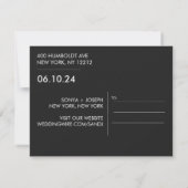 Minimale trouwfoto save the date-kaarten (Achterkant)