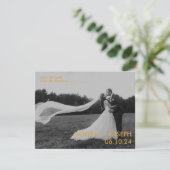 Minimale trouwfoto save the date-kaarten (Staand voorkant)