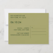 Minimale trouwfoto save the date-kaarten (Achterkant)
