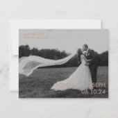 Minimale trouwfoto save the date-kaarten (Voorkant)