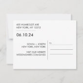 Minimale trouwfoto save the date-kaarten (Achterkant)
