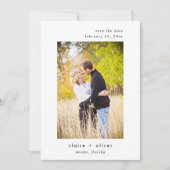 Minimale trouwkaart Save The Date foto kaart (Voorkant)