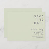 Minimale trouwkaart Save the Date-kaarten (Voorkant / Achterkant)