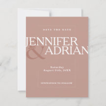 Minimale trouwkaart Save the Date-kaarten