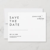 Minimale Trouwkaart Save the Date Kaarten (Voorkant)