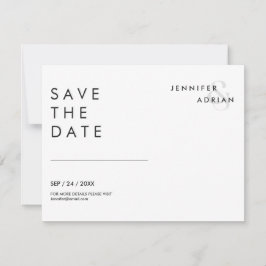 Minimale trouwkaart Save the Date-kaarten