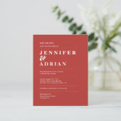Minimale trouwkaart Save the Date-kaarten (Staand voorkant)