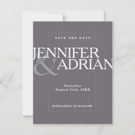 Minimale trouwkaart Save the Date-kaarten