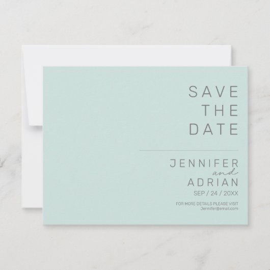 Minimale trouwkaart Save the Date-kaarten (Voorkant)