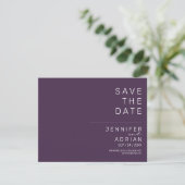 Minimale trouwkaart Save the Date-kaarten (Staand voorkant)