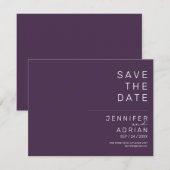 Minimale trouwkaart Save the Date-kaarten (Voorkant / Achterkant)