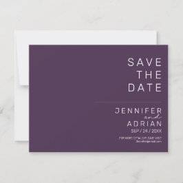 Minimale trouwkaart Save the Date-kaarten