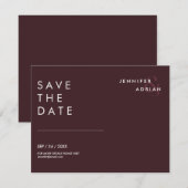 Minimale trouwkaart Save the Date-kaarten (Voorkant / Achterkant)