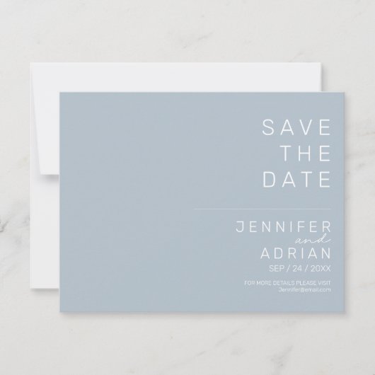 Minimale trouwkaart Save the Date-kaarten (Voorkant)