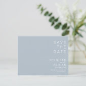 Minimale trouwkaart Save the Date-kaarten (Staand voorkant)