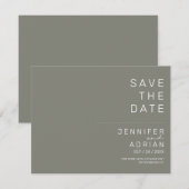 Minimale trouwkaart Save the Date-kaarten (Voorkant / Achterkant)