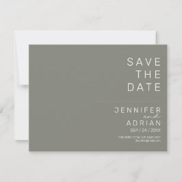 Minimale trouwkaart Save the Date-kaarten