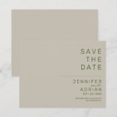 Minimale trouwkaart Save the Date-kaarten (Voorkant / Achterkant)