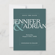 Minimale trouwkaart Save the Date-kaarten