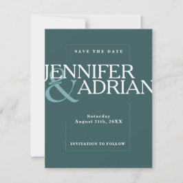 Minimale trouwkaart Save the Date-kaarten
