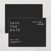 Minimale trouwkaart Save the Date-kaarten (Voorkant / Achterkant)