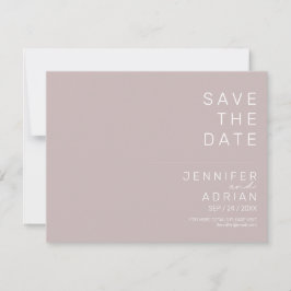 Minimale trouwkaart Save the Date-kaarten