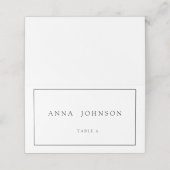 MINIMALE Trouwplaats Kaarten, Zwart & Wit Plaats Plaatskaartje (Buitenkant ongevouwen)