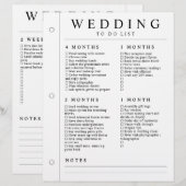 Minimale Trouwplanner 4 Maanden - 1 Week Pagina (Voorkant / Achterkant)