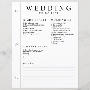 Minimale Trouwplanner Nacht Voor Na Pagina