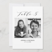 Minimale trouwtafel 5 Aantal en Afbeeldingen Aankondiging (Voorkant)