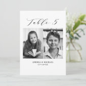 Minimale trouwtafel 5 Aantal en Afbeeldingen Aankondiging (Staand voorkant)