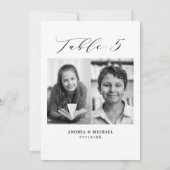 Minimale trouwtafel 5 Aantal en Afbeeldingen Aankondiging (Achterkant)