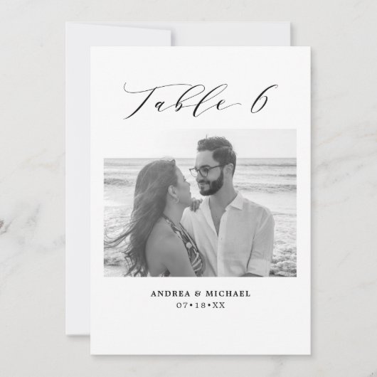 Minimale trouwtafel 6 Aantal en Afbeeldingen Aankondiging (Voorkant)