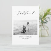 Minimale trouwtafel 7 Aantal en Afbeeldingen Aankondiging (Staand voorkant)