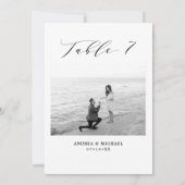 Minimale trouwtafel 7 Aantal en Afbeeldingen Aankondiging (Achterkant)