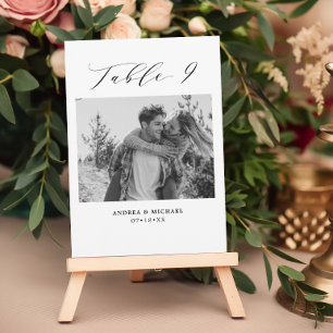 Minimale trouwtafel 9 Aantal en Afbeeldingen Kaart