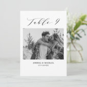 Minimale trouwtafel 9 Aantal en Afbeeldingen Kaart (Staand voorkant)