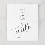Minimale Trouwtafel Nummer Plaats Kaart Plaatskaartje (Buitenkant ongevouwen)