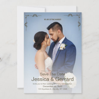 Minimale trouwuitnodiging kaart